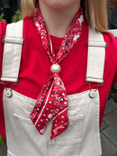 Bandana Twilly with Pearl Toggle