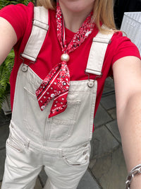 Bandana Twilly with Pearl Toggle