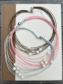 Multi Cord Freshwater Pearl Necklace