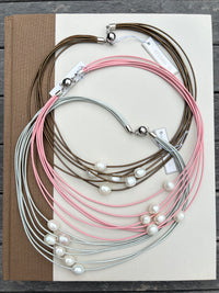 Multi Cord Freshwater Pearl Necklace