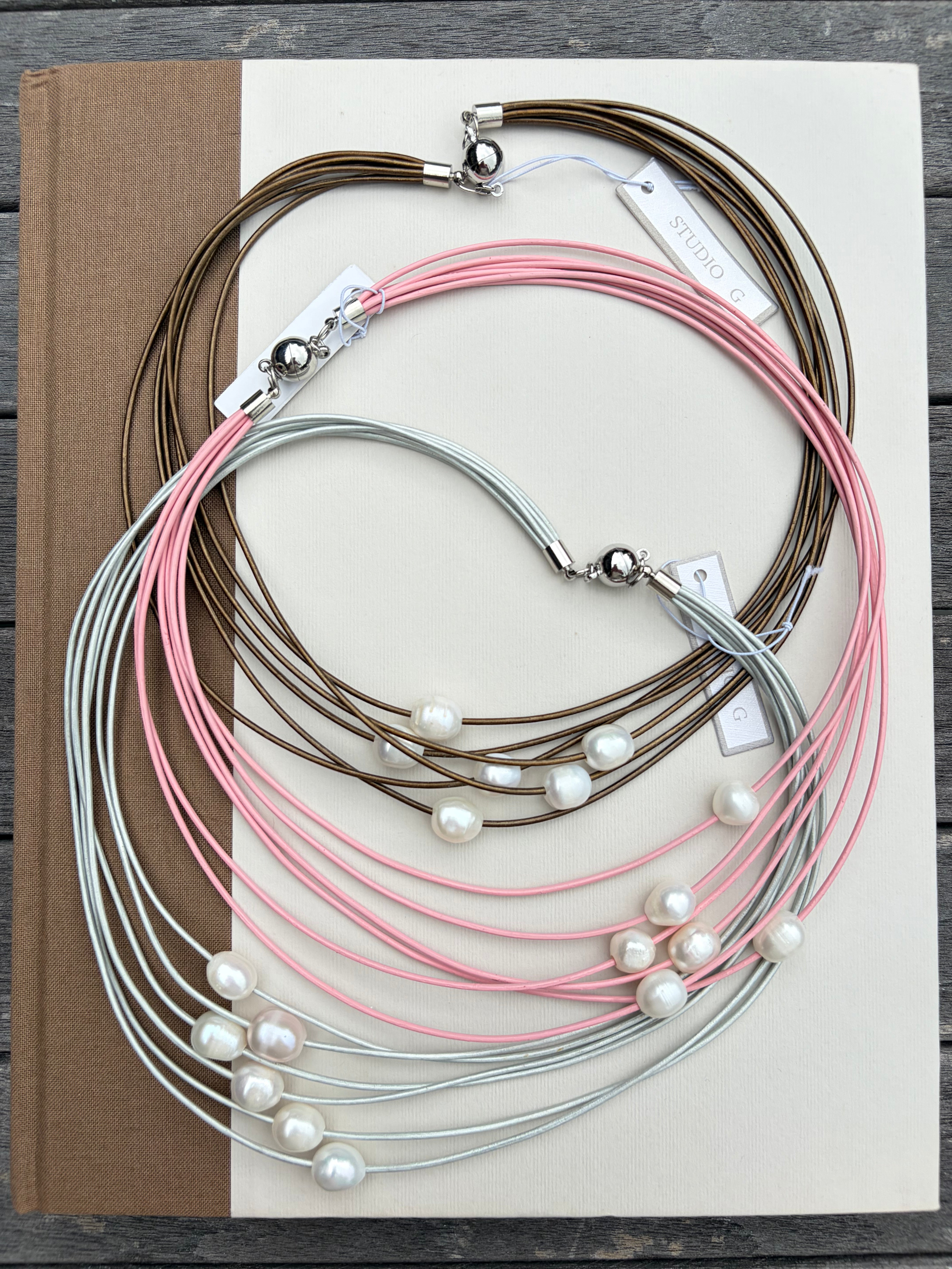 Multi Cord Freshwater Pearl Necklace