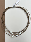Multi Cord Freshwater Pearl Necklace