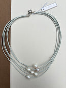 Multi Cord Freshwater Pearl Necklace