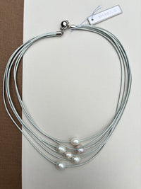 Multi Cord Freshwater Pearl Necklace