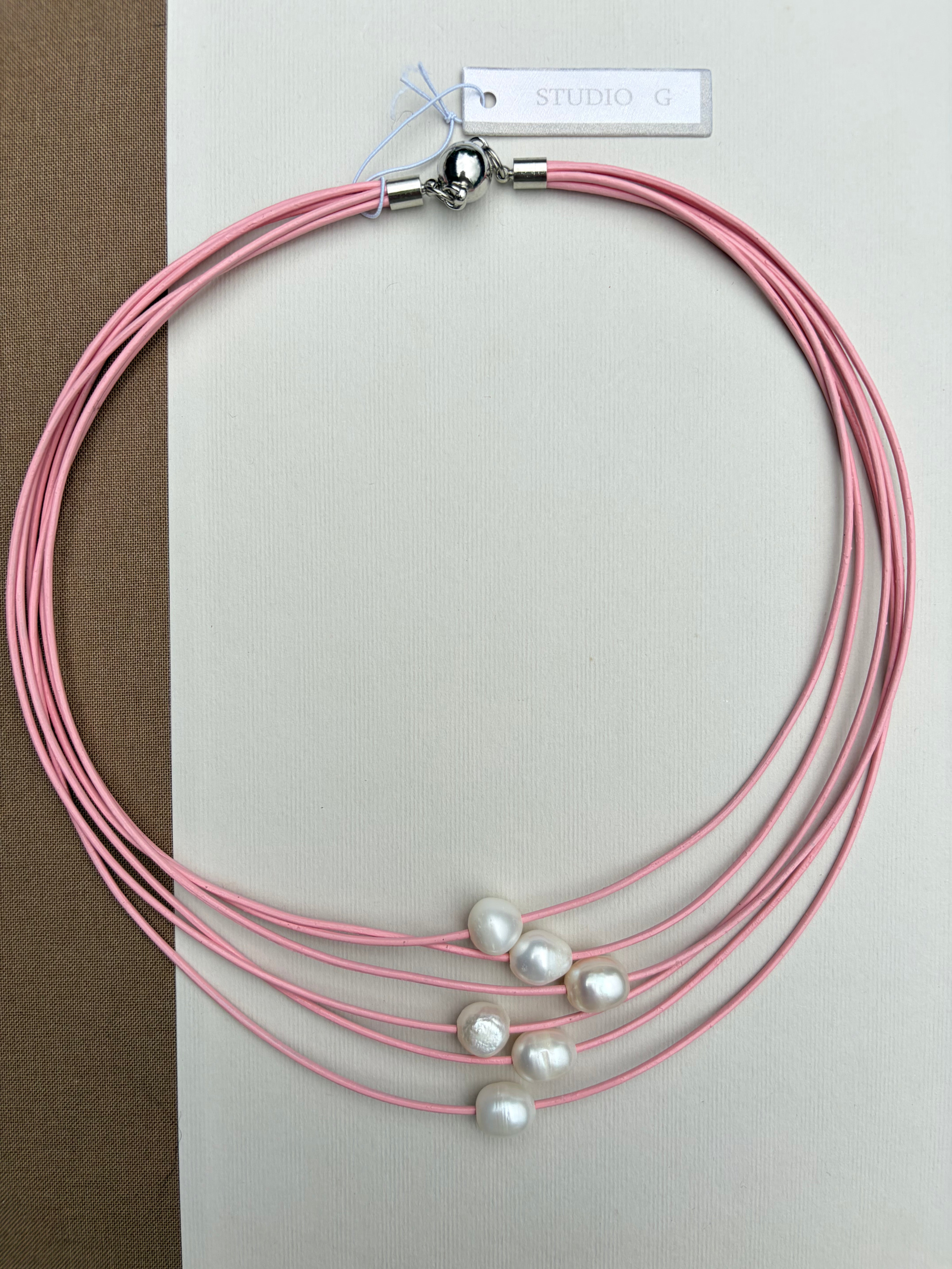 Multi Cord Freshwater Pearl Necklace