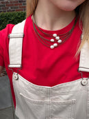 Multi Cord Freshwater Pearl Necklace