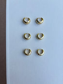 Gold Hoops with Colored Accents
