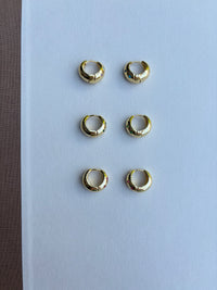 Gold Hoops with Colored Accents