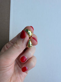 Gold Hoops with Colored Accents