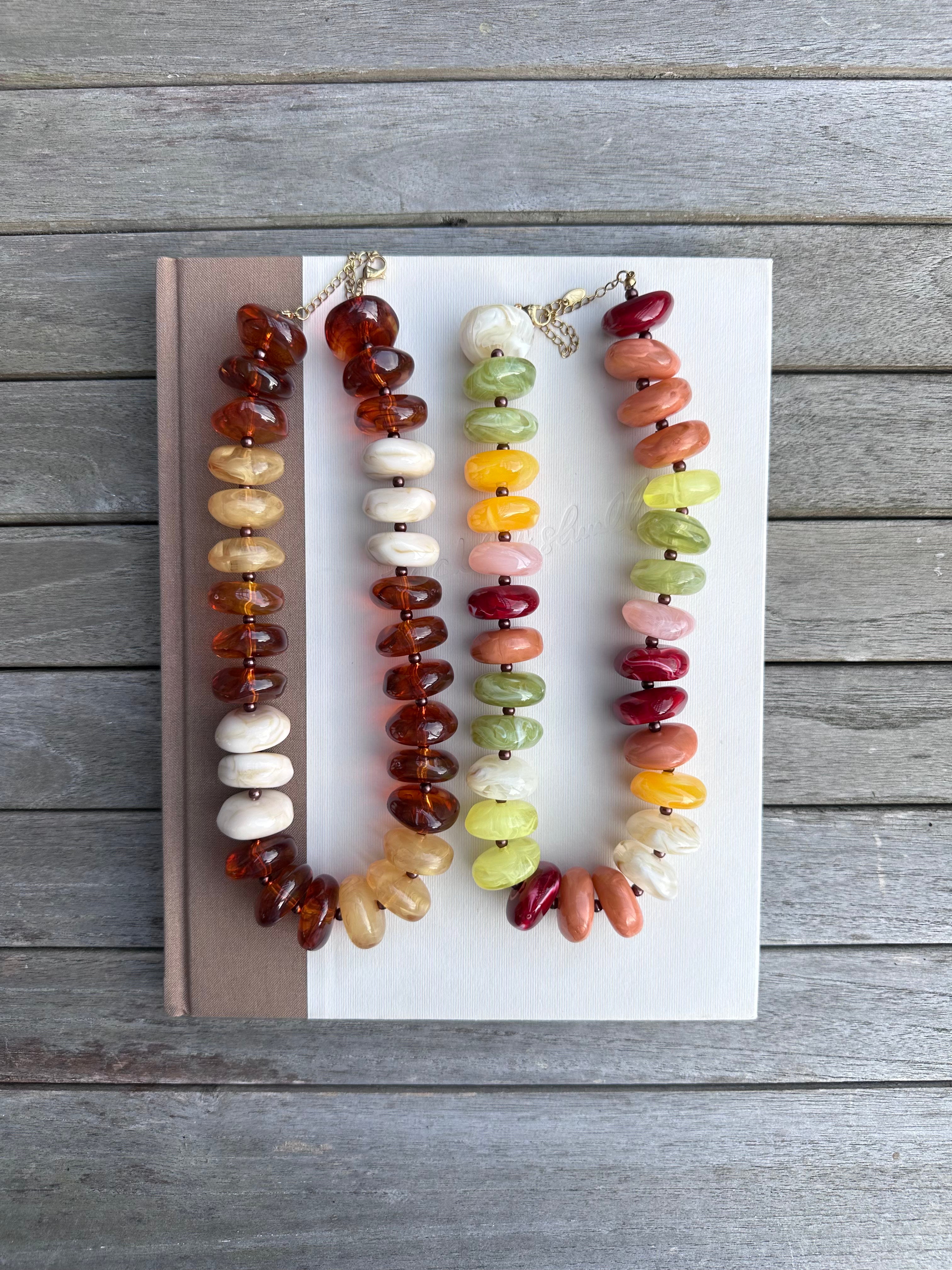 Fall Chunky Beaded Necklace
