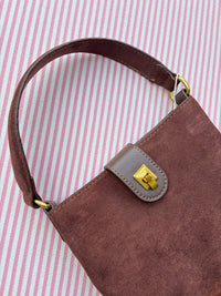 Faux Suede Handbag