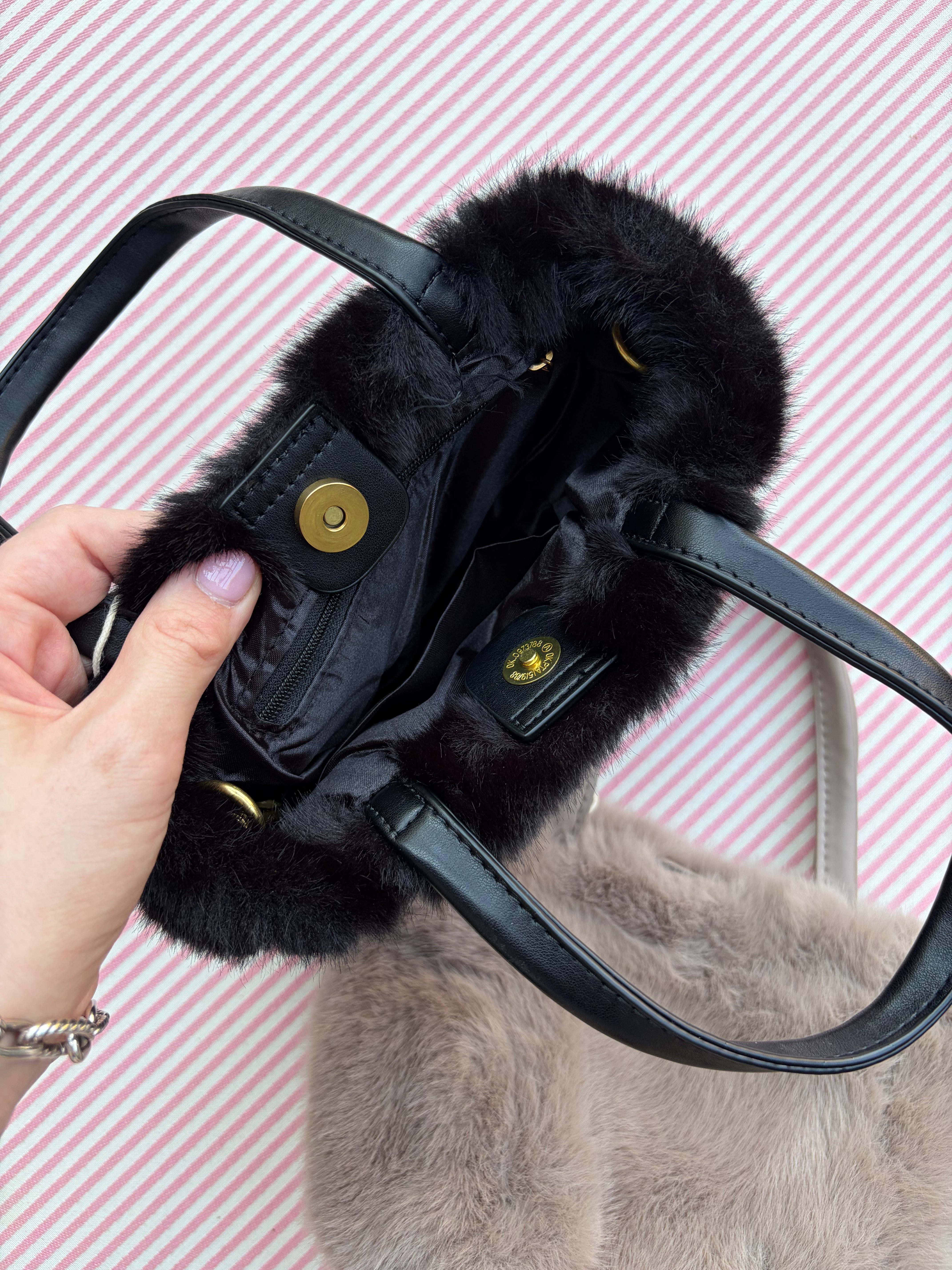 Faux Fur Handbag