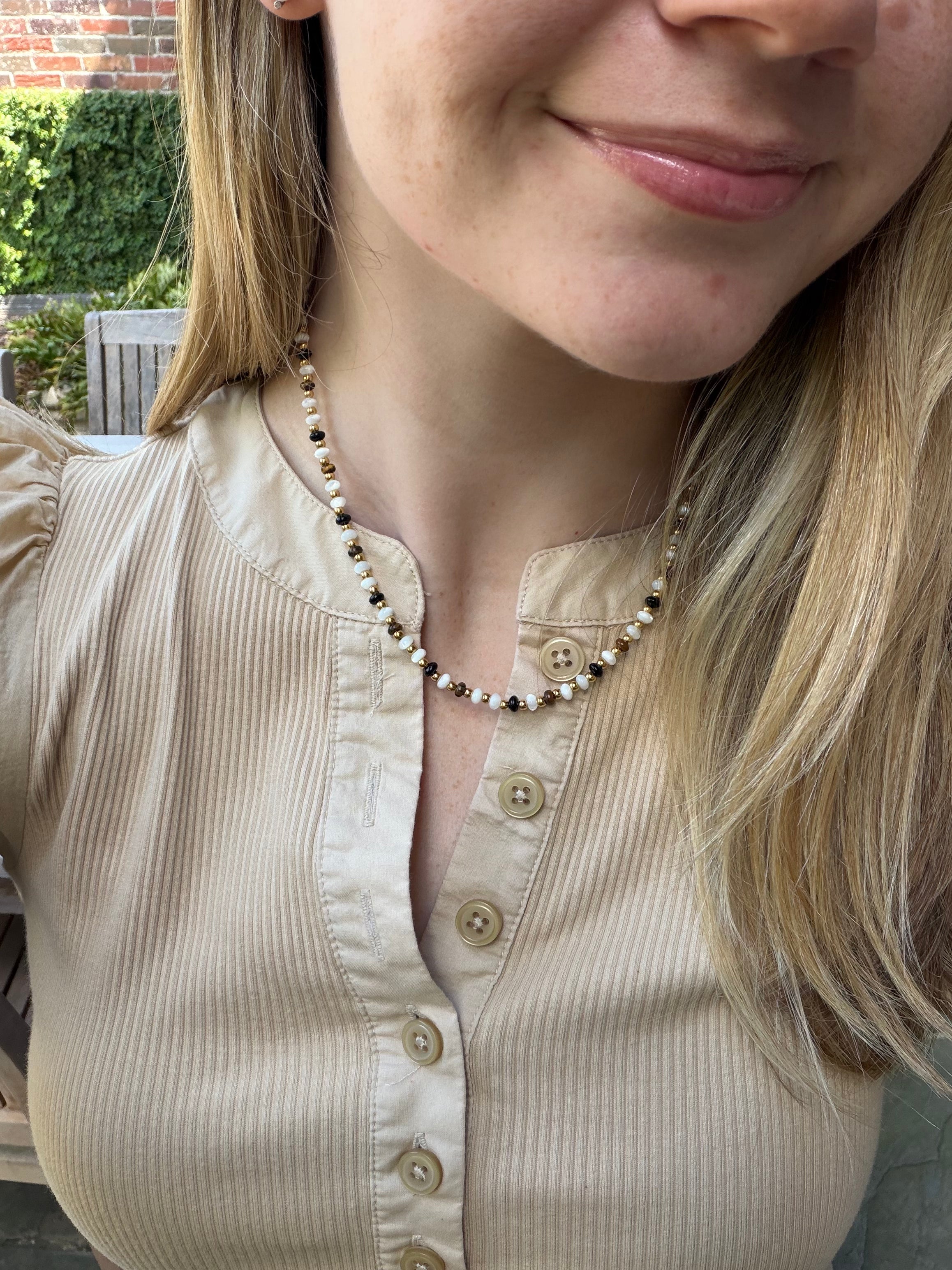 Multi-Colored Small Beaded Necklace