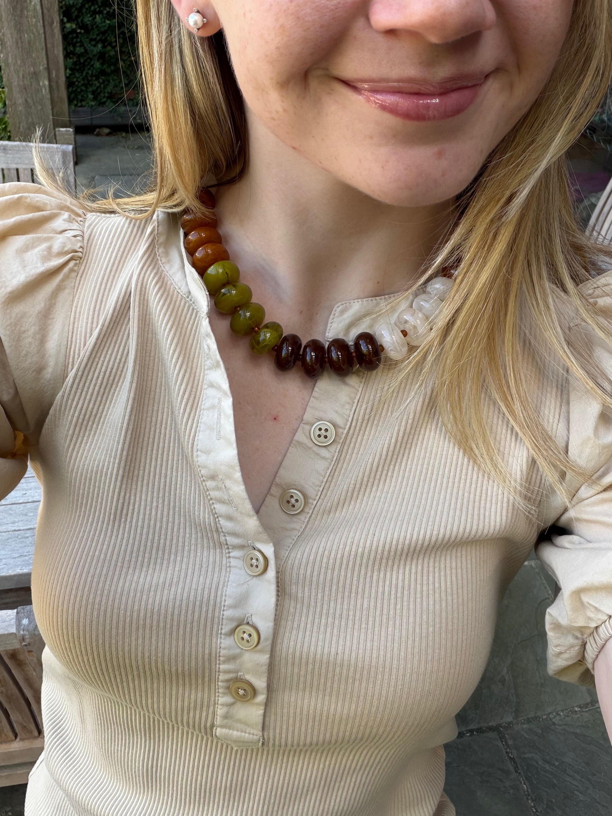 Bentley Chunky Beaded Necklace in Multi