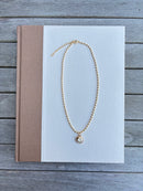Ball Chain with CZ Bezel Charm