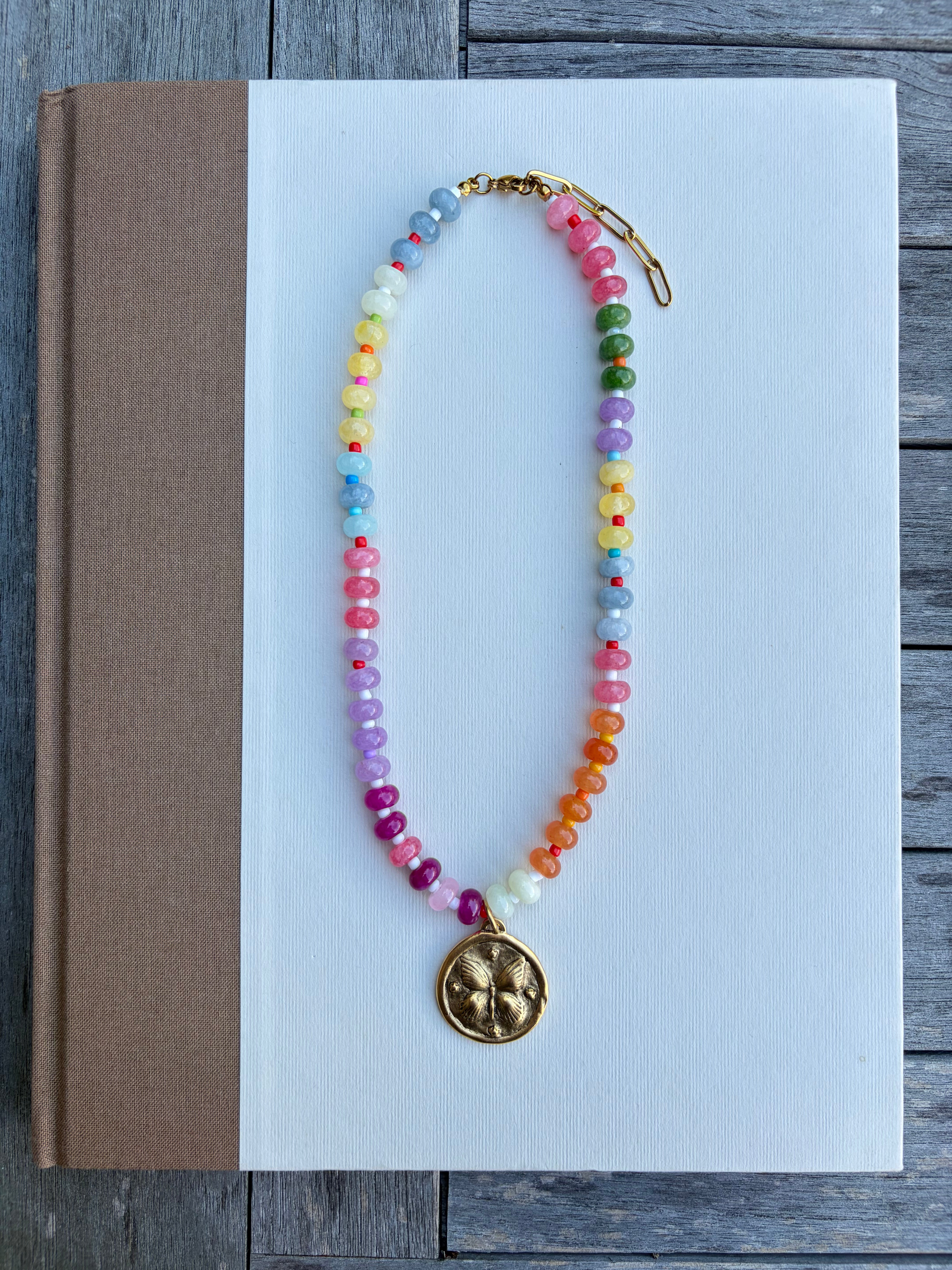 Butterfly Kisses Beaded Necklace