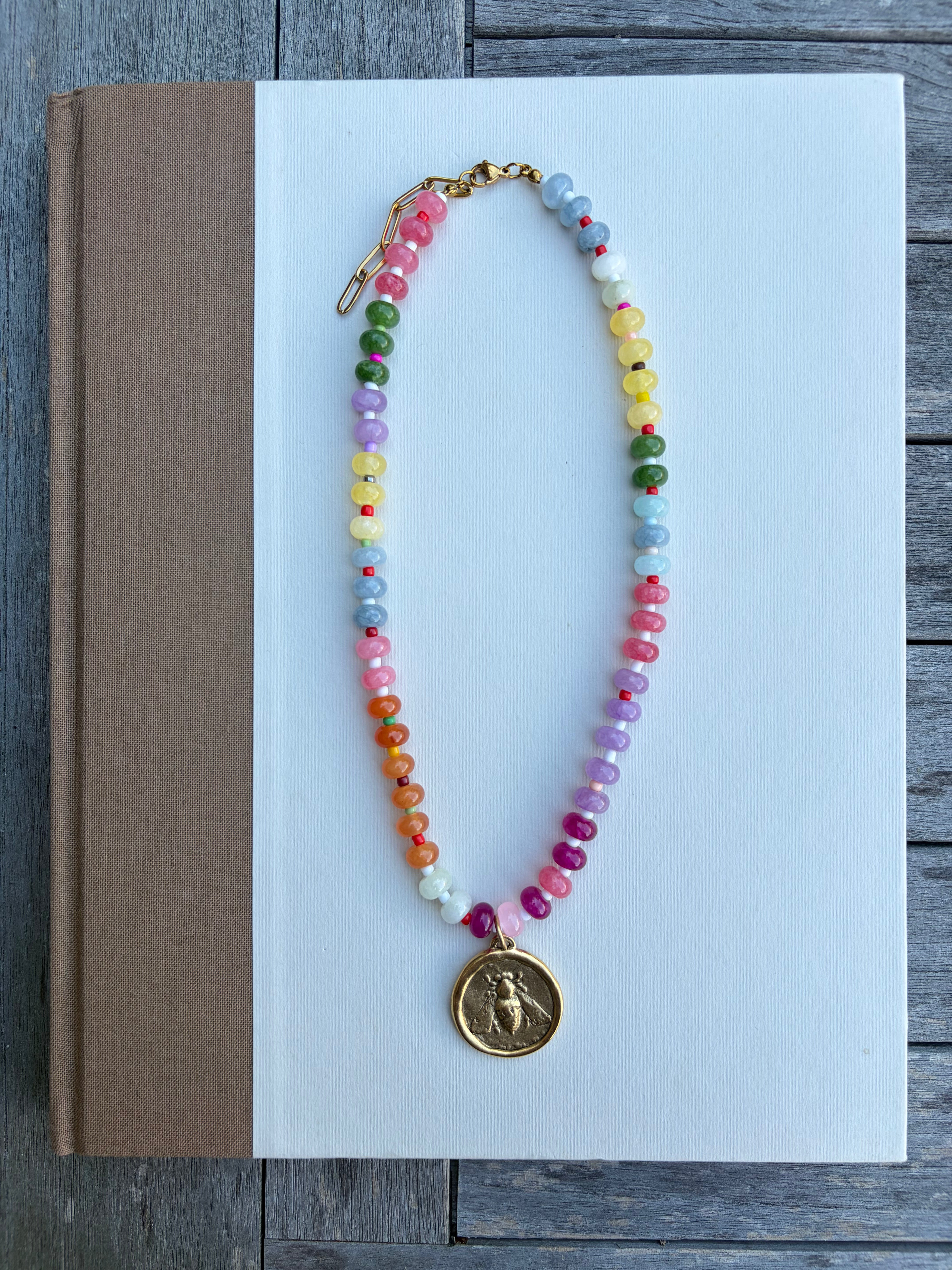 Bees Please Beaded Bee Necklace