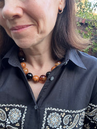 Beaded Color Gumball Statement Necklace
