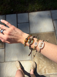 Pearl Marbled Link Cord Bracelet