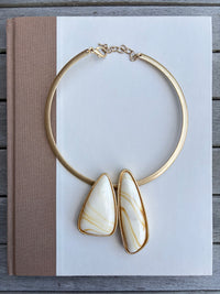 Resin Double Pendant Collar Necklace