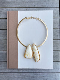 Resin Double Pendant Collar Necklace