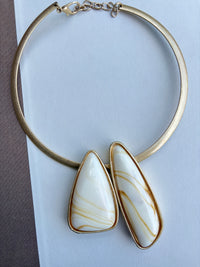 Resin Double Pendant Collar Necklace