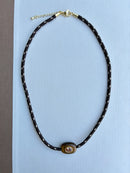 Amber Tiger Paracord Necklace