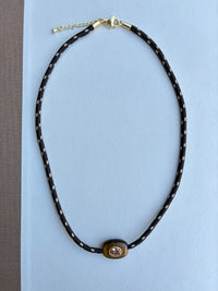 Amber Tiger Paracord Necklace