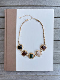 Multicolor Stone Statement Necklace