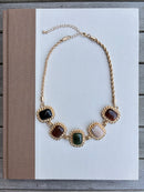 Multicolor Stone Statement Necklace