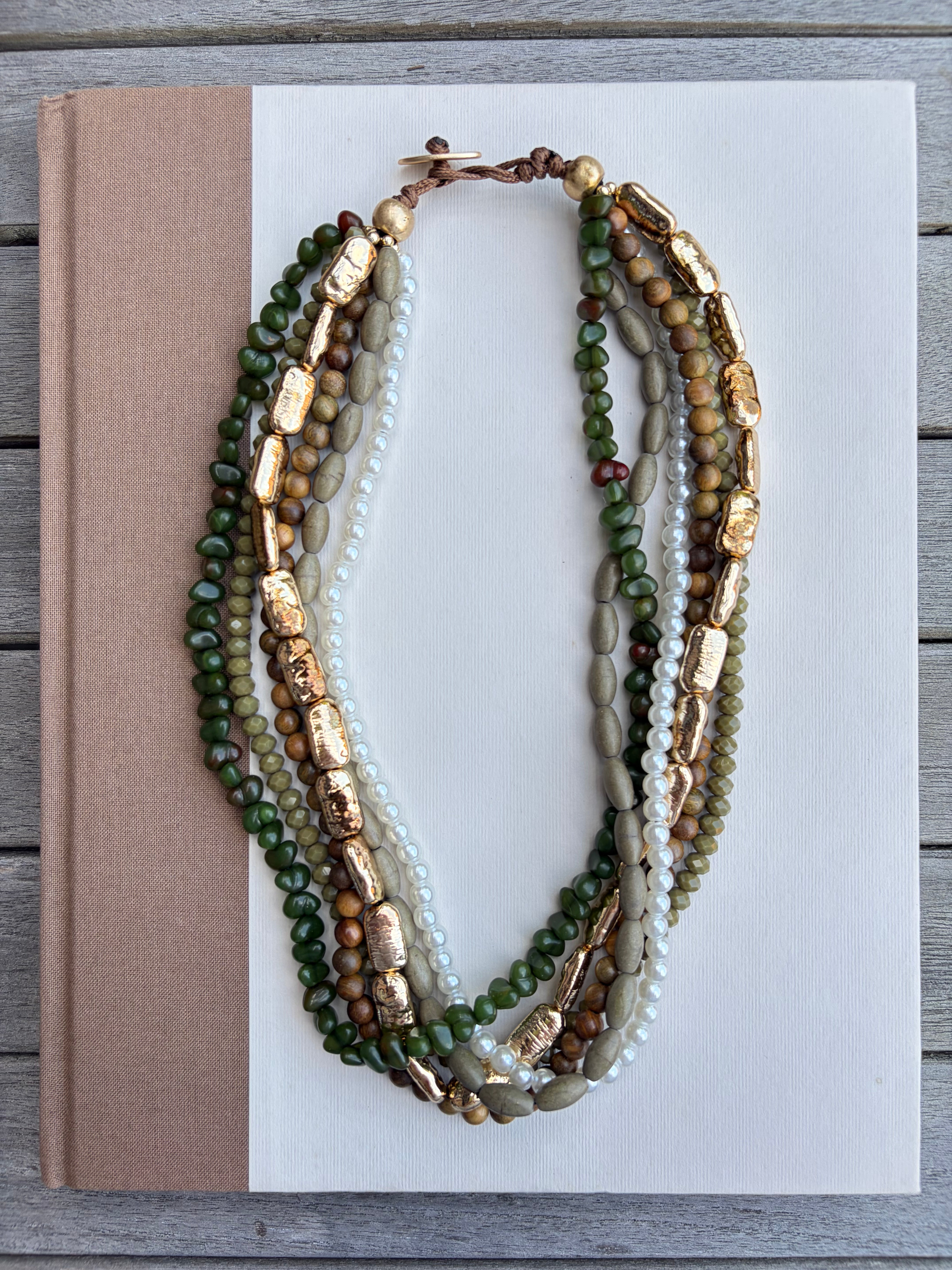 Multi-Strand Beaded Statement Necklace