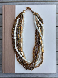 Multi-Strand Beaded Statement Necklace