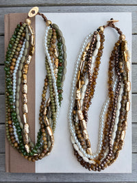 Multi-Strand Beaded Statement Necklace