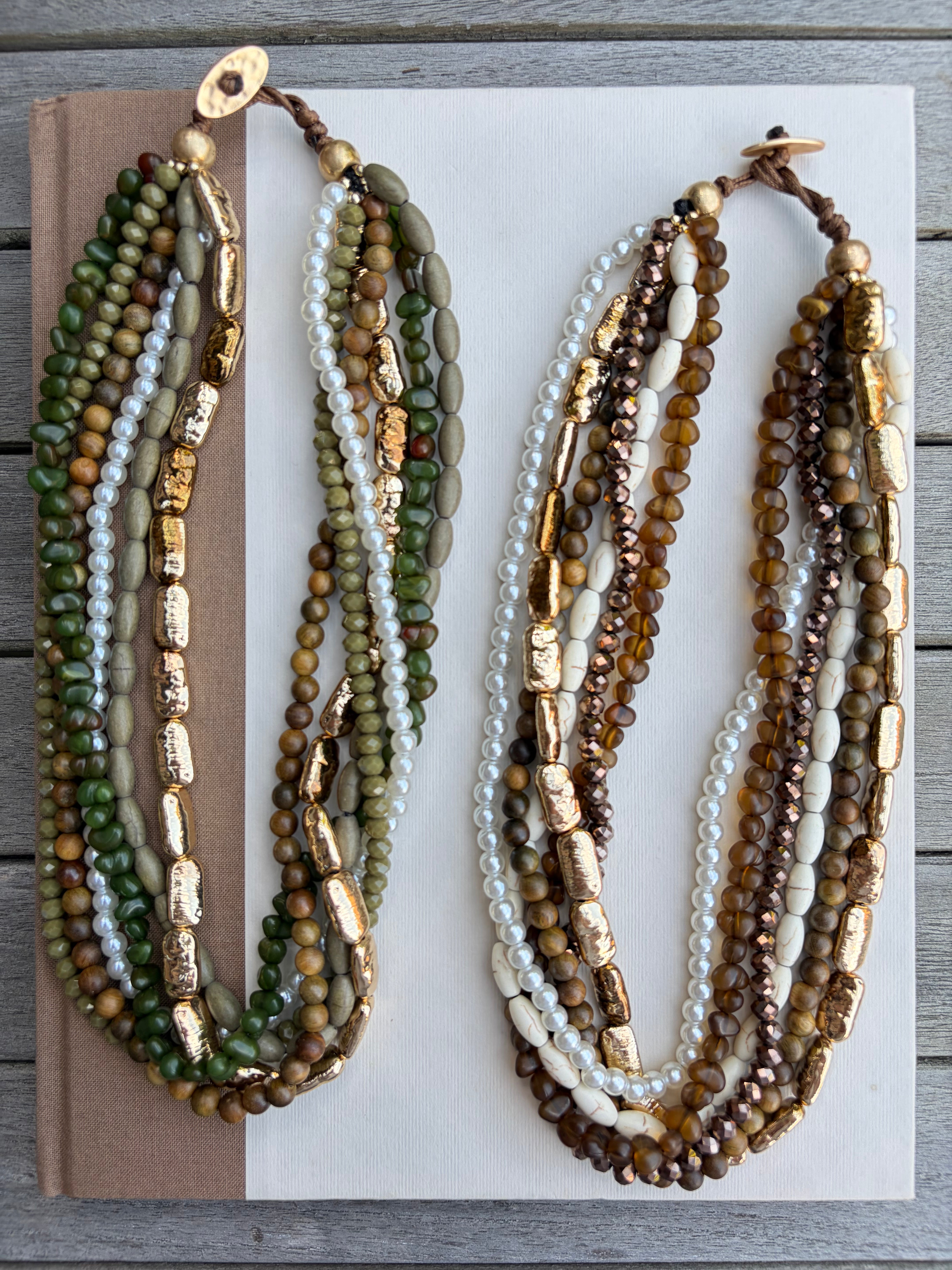 Multi-Strand Beaded Statement Necklace