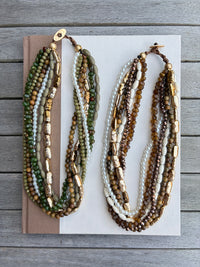 Multi-Strand Beaded Statement Necklace