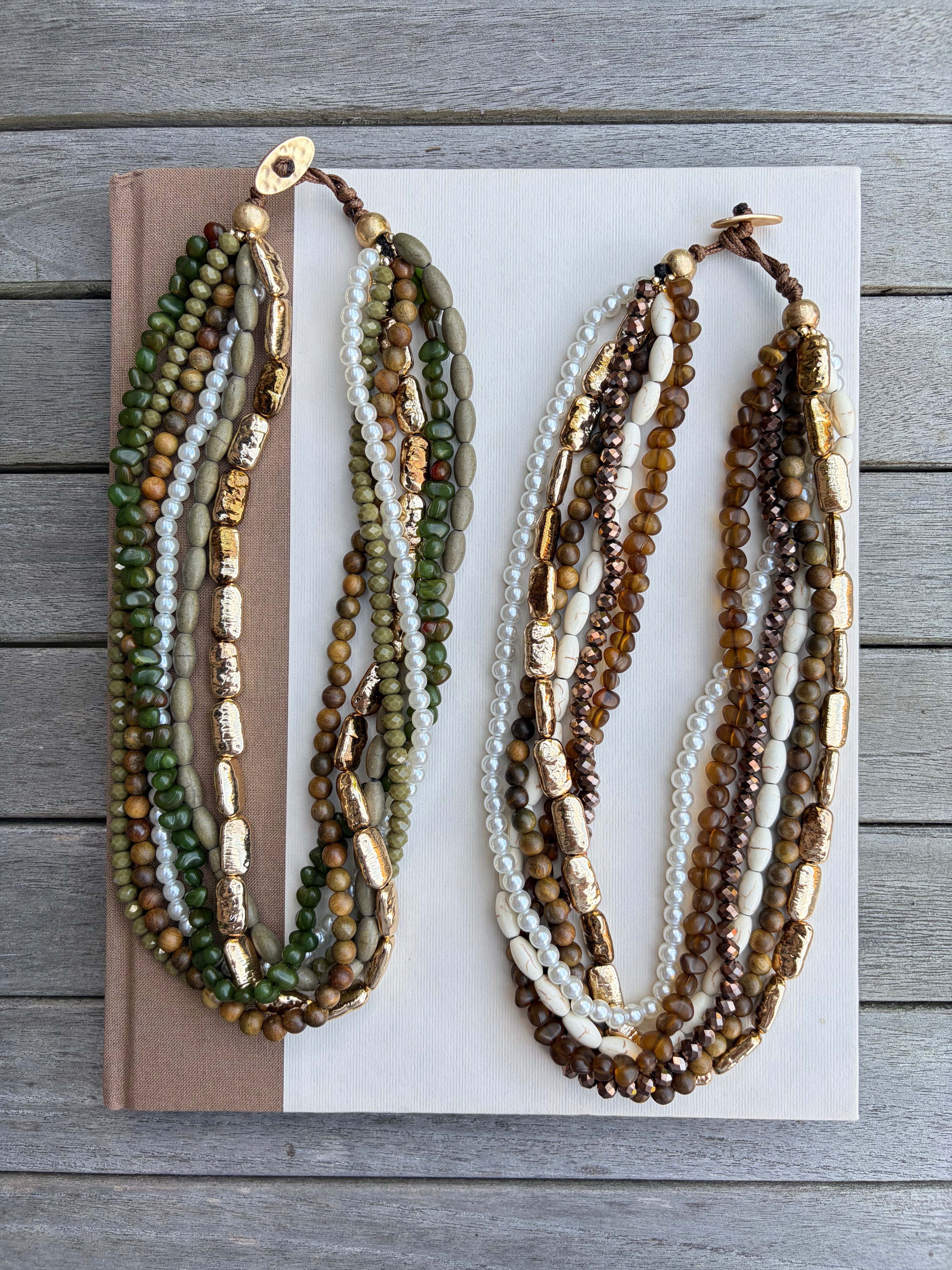 Multi-Strand Beaded Statement Necklace