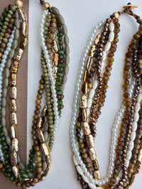 Multi-Strand Beaded Statement Necklace