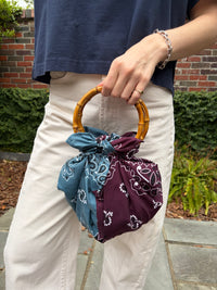 MARU Scarf Bag – Prune & Vintage Blue