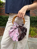 MARU Scarf Bag – Rose & Chocolate Brown