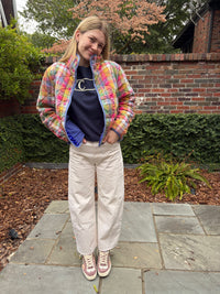 Stained Glass Plaid Quilted Jacket