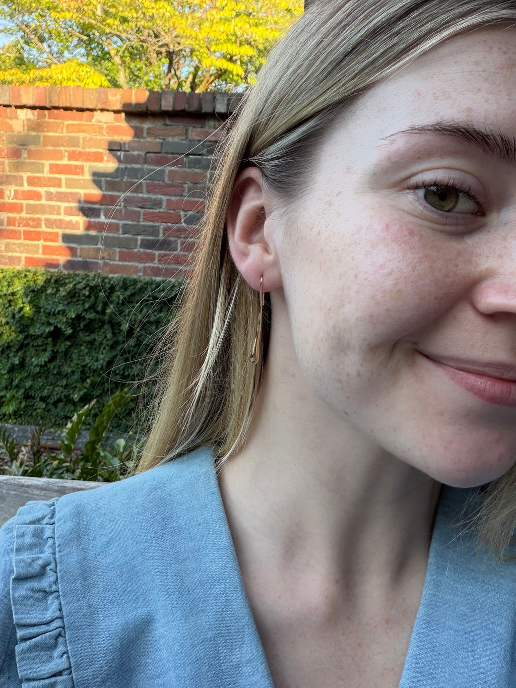 Sculptural Metal Teardrop Earrings