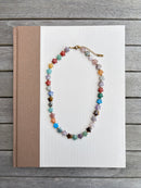 Lucky Stars Mixed Gemstone Star Necklace