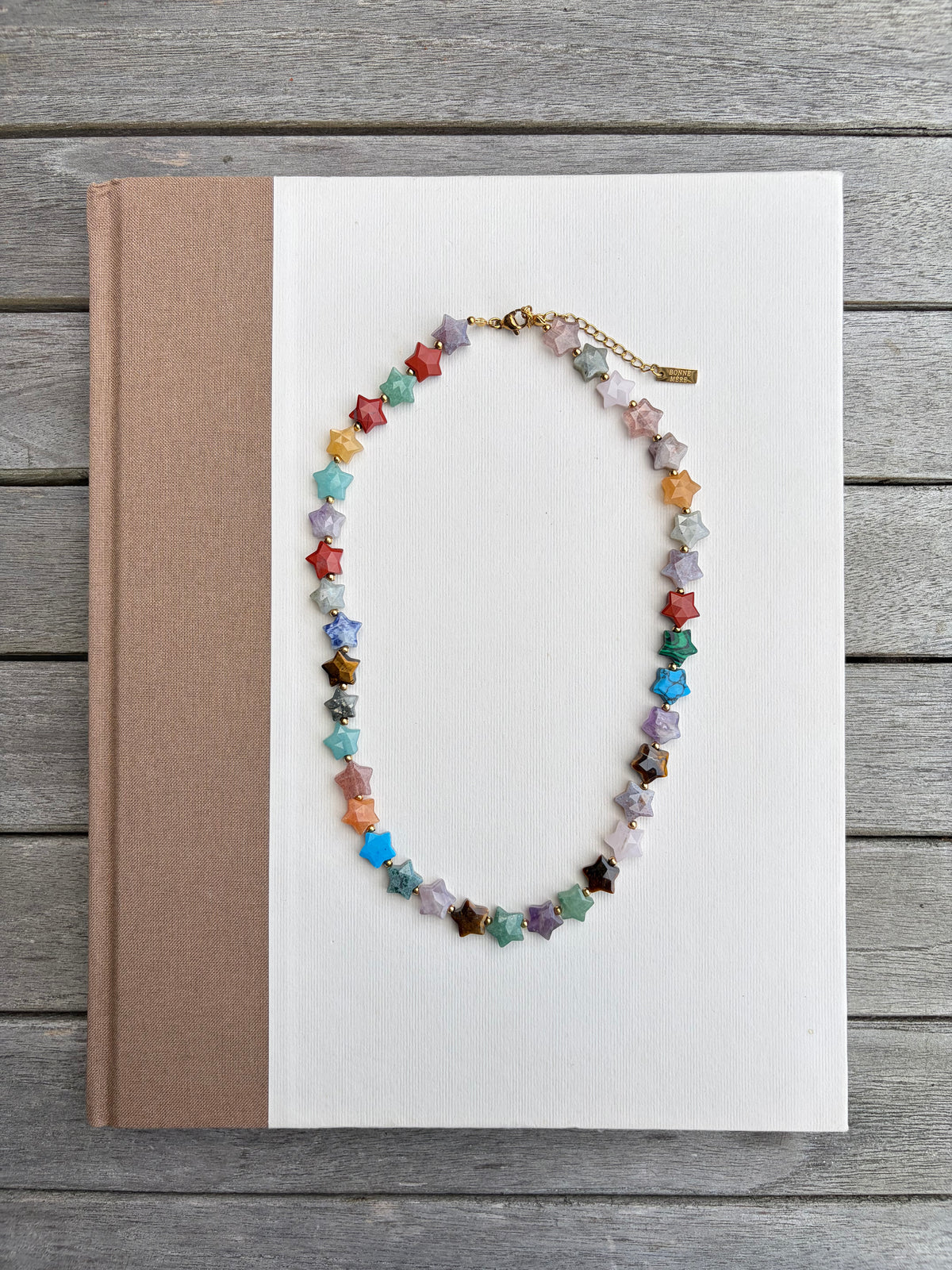 Lucky Stars Mixed Gemstone Star Necklace