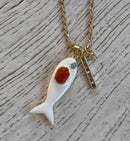 Color Coated Chain with Charm