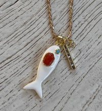 Color Coated Chain with Charm