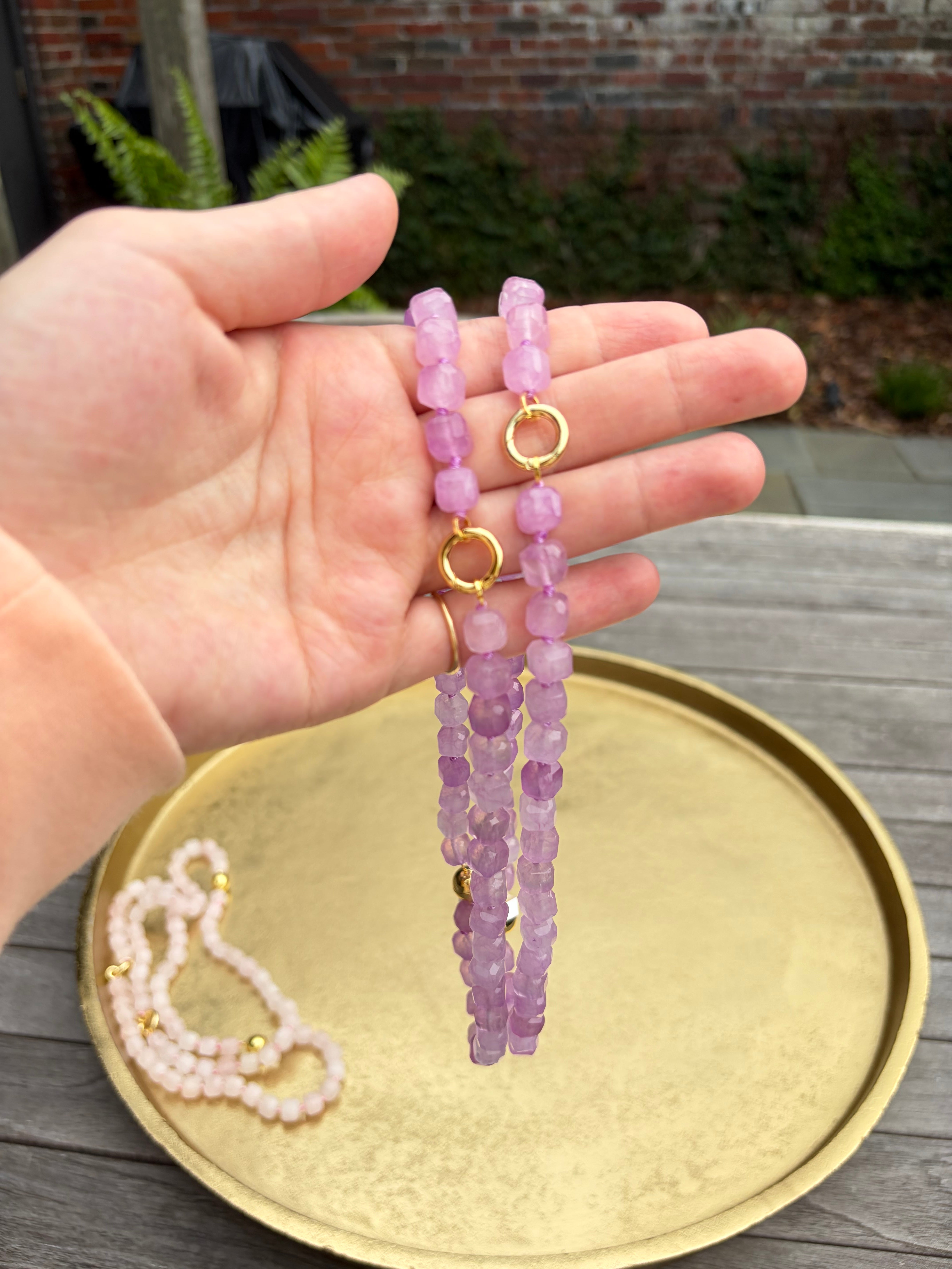 Sugar Cube Beaded Necklace