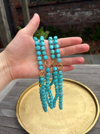 Turquoise Sugar Cube Beaded Necklace