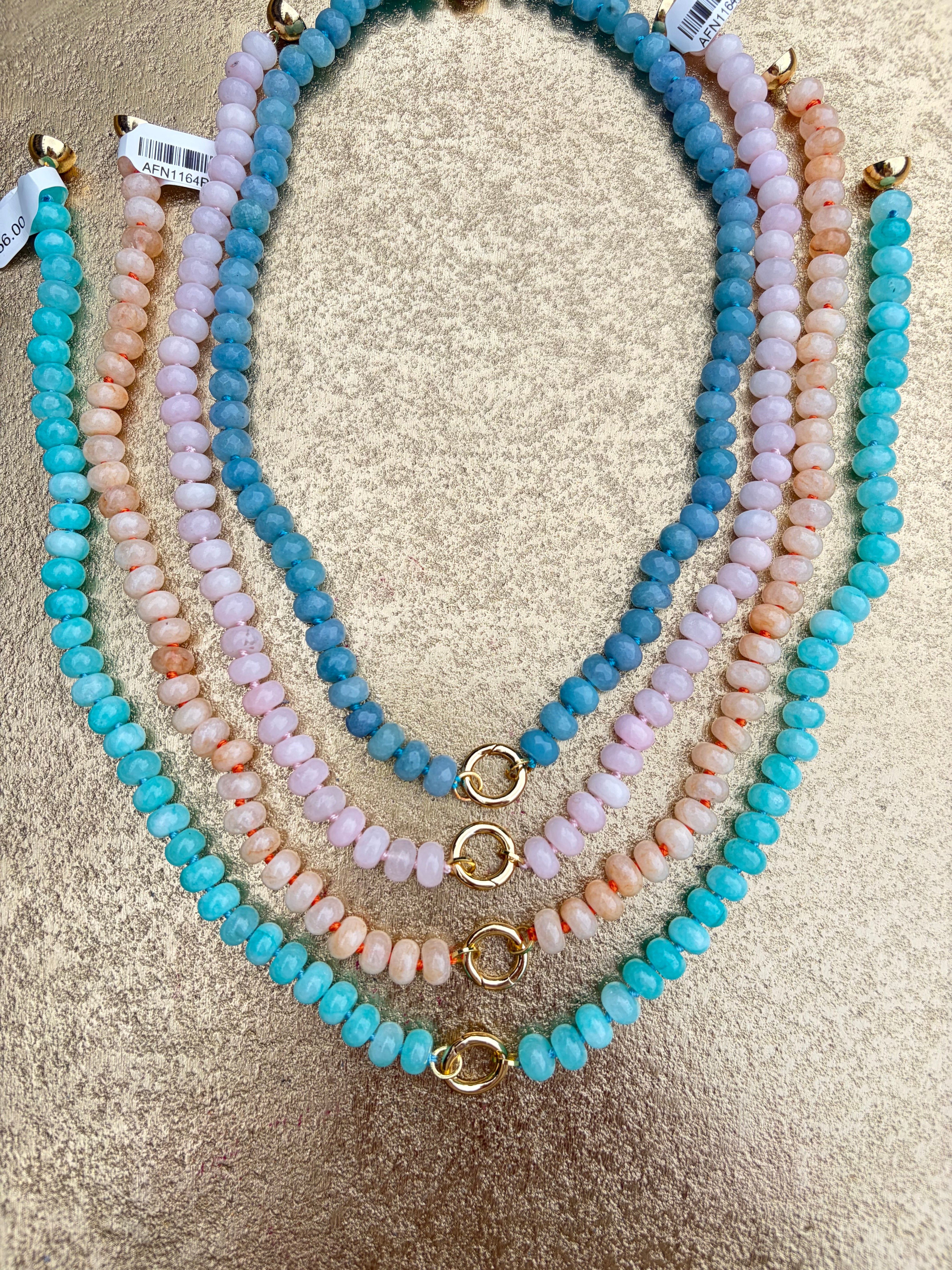 Jelly Bean Beaded Necklace