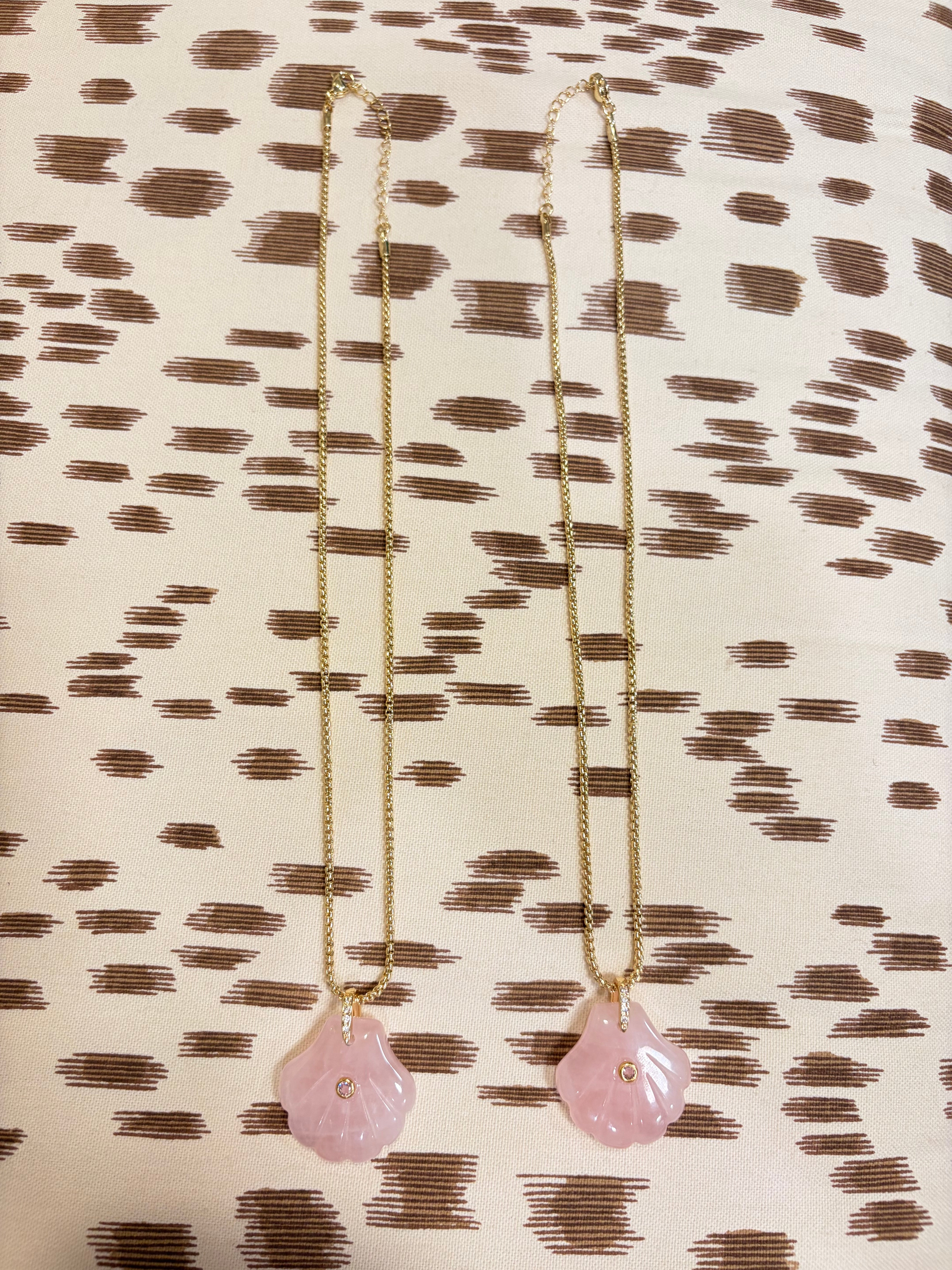 Pink Pave Shell Pendant