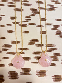 Pink Pave Shell Pendant